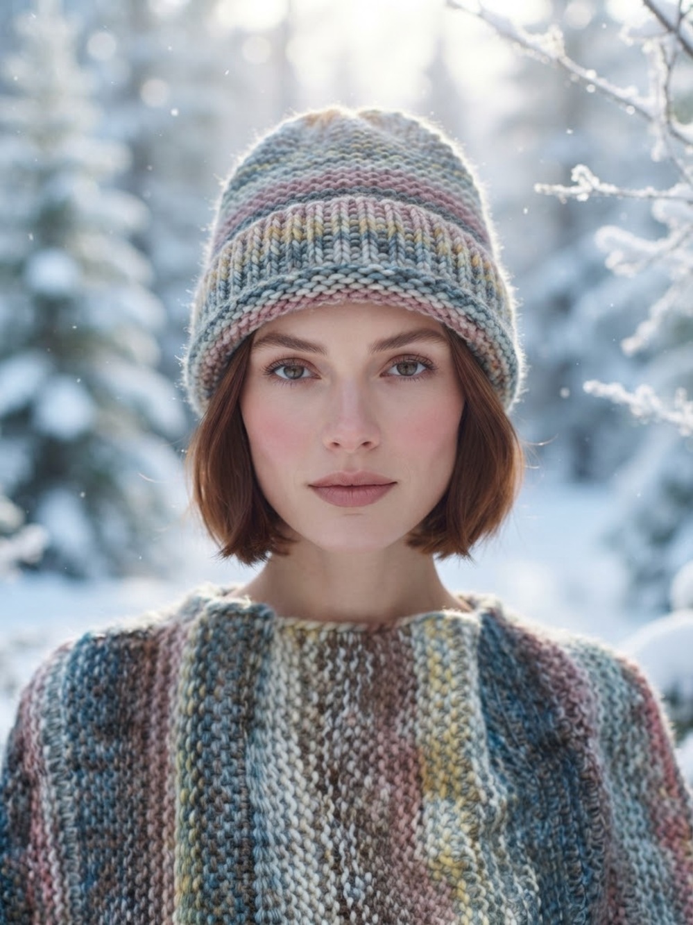 Chunky Knit Scarf And Hat Beanie Set